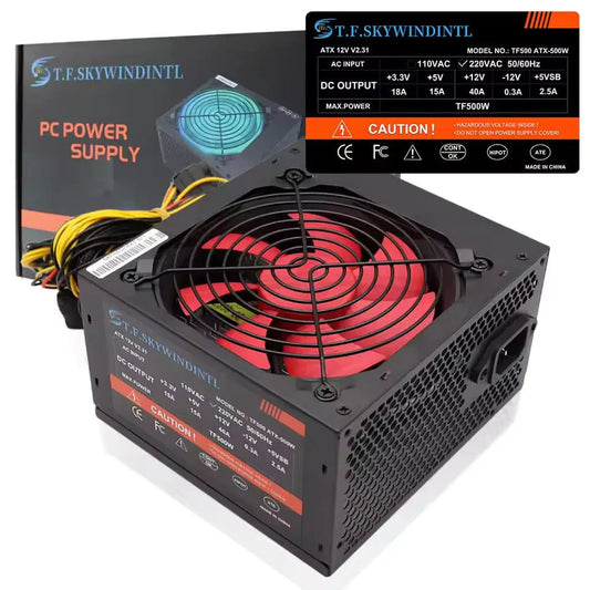 220v not work in 110v 500/600/700/800W PC Power Supply for Computer ATX Sources Desktop Intel AMD Sleeve Bearing Cooling - GadgetsPerformance