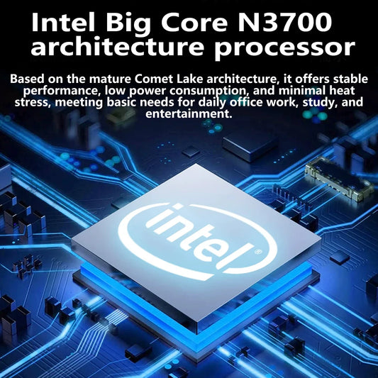 Ordinateur portable LENO 14,1 pouces ultra fin, 16 Go de RAM, 2 To de SSD, Windows 11, Intel N3700, ordinateur portable gamer, écran 1920*1080, ordinateur de bureau pour le travail et les études