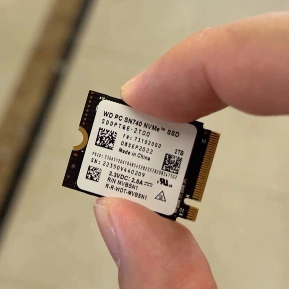 WD SN740 SN5000S M.2 2230 SSD 2TB 1TB 256GB NVMe PCIe Gen4 x4 For Microsoft Surface Pro X Laptop 3 Steam Deck