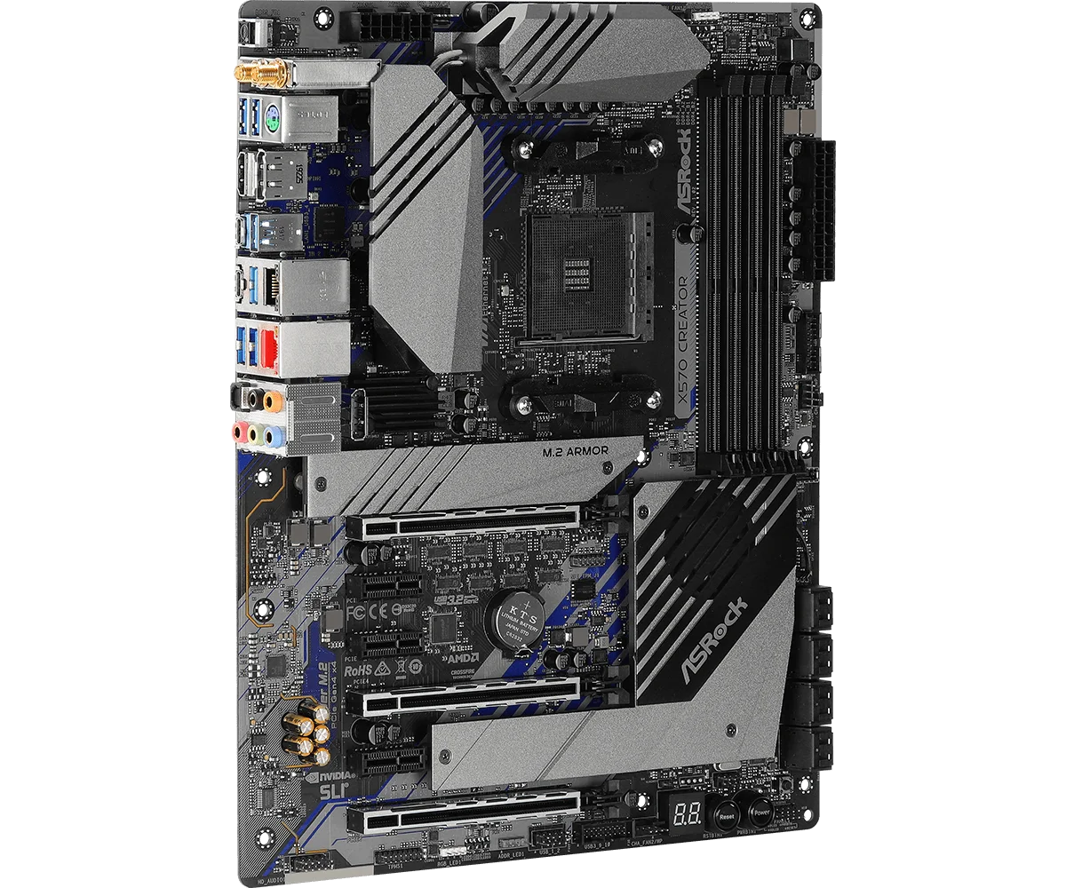 ASROCK X570 Motherboard X570 Creator Socket AM4 DDR4 128GB supports 5700 5900 5600 3400 4300 2600 3800 cpu ATX M.2