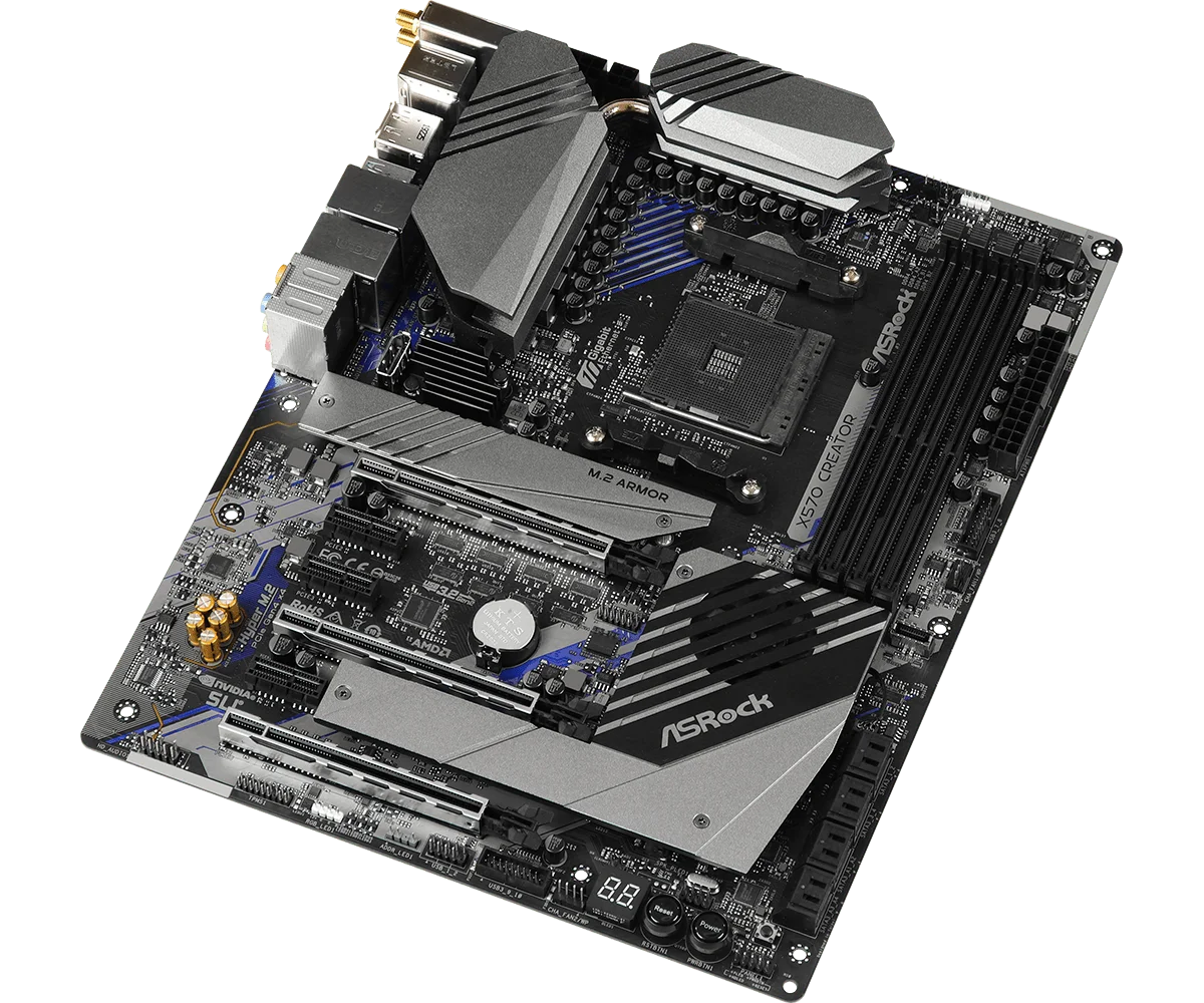 ASROCK X570 Motherboard X570 Creator Socket AM4 DDR4 128GB supports 5700 5900 5600 3400 4300 2600 3800 cpu ATX M.2