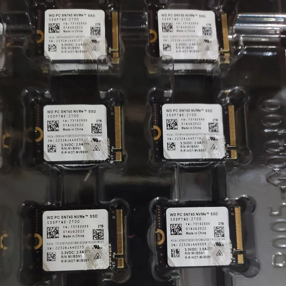 WD SN740 SN5000S M.2 2230 SSD 2TB 1TB 256GB NVMe PCIe Gen4 x4 For Microsoft Surface Pro X Laptop 3 Steam Deck