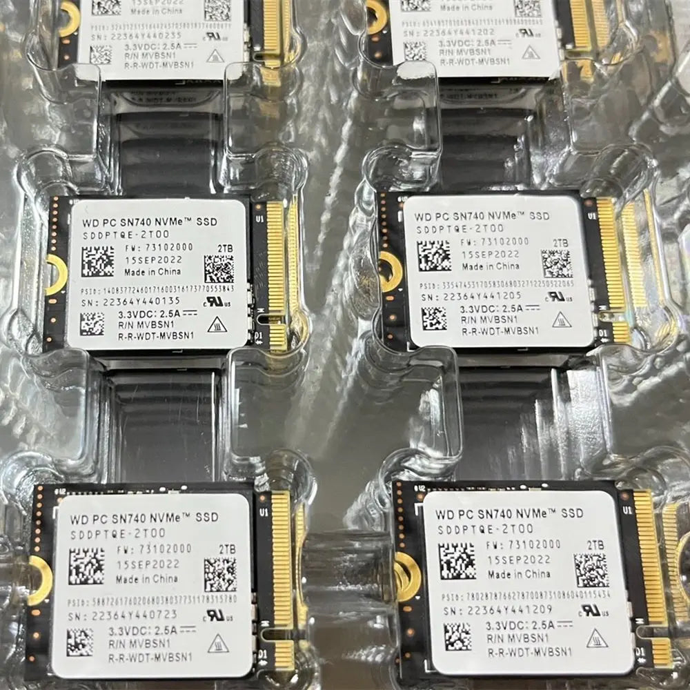 WD SN740 SN5000S M.2 2230 SSD 2TB 1TB 256GB NVMe PCIe Gen4 x4 For Microsoft Surface Pro X Laptop 3 Steam Deck