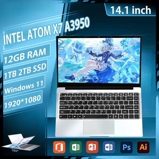 14.1 Ultra Slim Laptop: 12GB RAM, 2TB SSD, Windows11 - GadgetsPerformance
