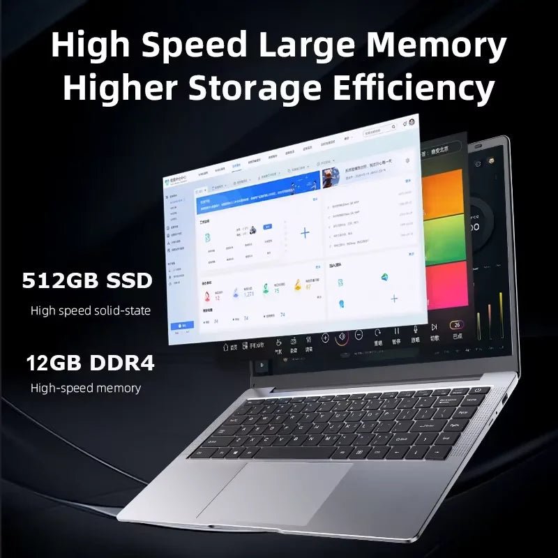 14.1 Ultra Slim Laptop: 12GB RAM, 2TB SSD, Windows11 - GadgetsPerformance